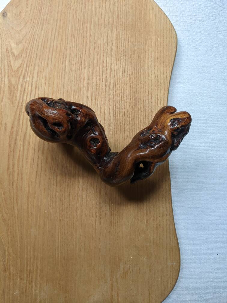 Natural wood cheese board with country vine decoration