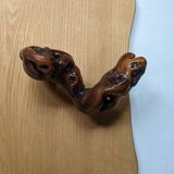 Natural wood cheese board with country vine decoration