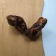 Natural wood cheese board with country vine decoration