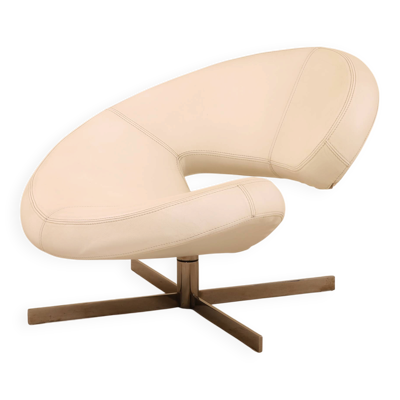 Fauteuil en cuir Nuage, Roche BoBois, France, 1990's