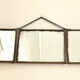 Vintage barber tryptic mirror 41x16cm