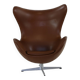 Arne Jacobsen Egg chair in cognac leather for Fritz Hansen