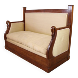 Restoration Period Turkish Sofa in Mahogany with Swan Neck