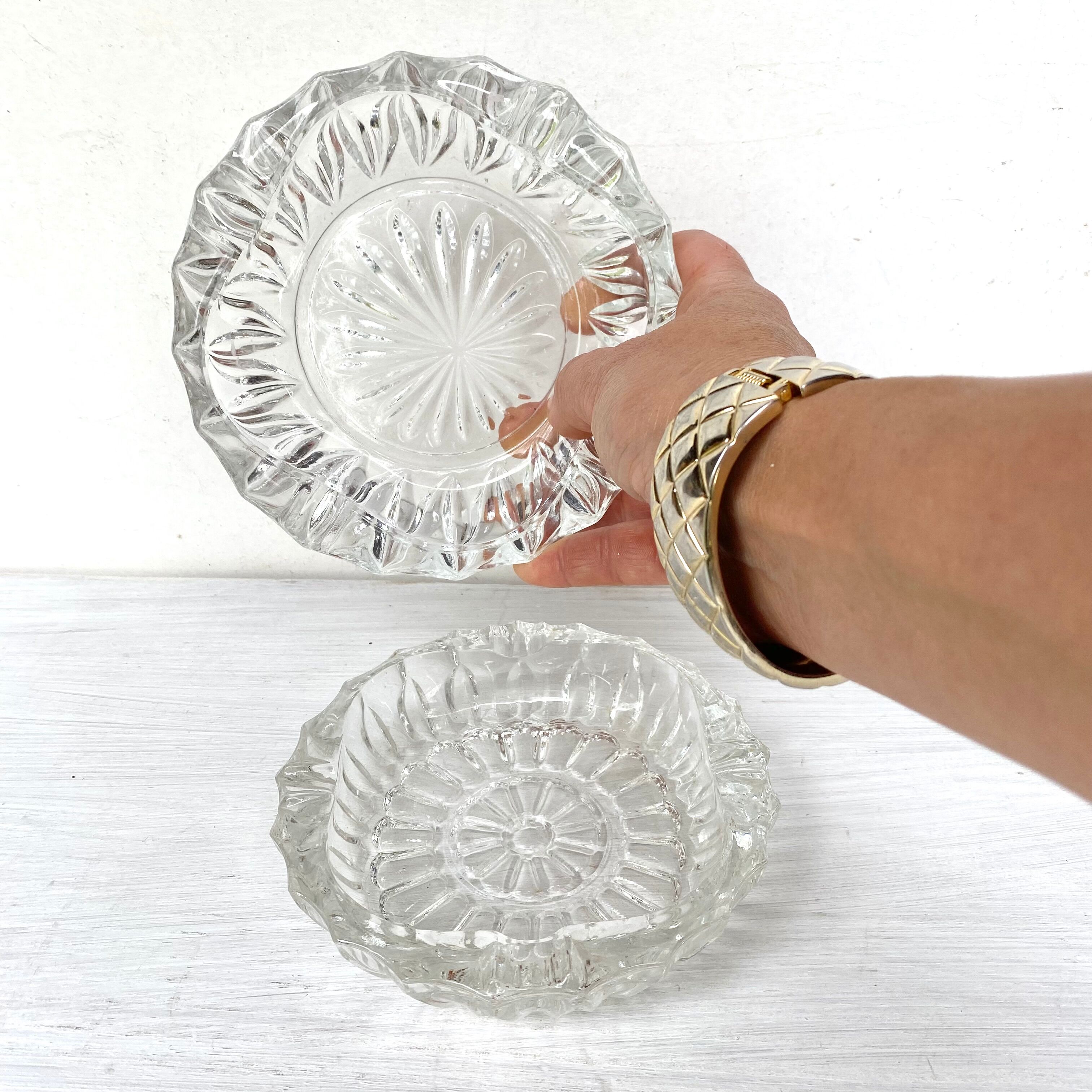 Vintage glass ashtrays