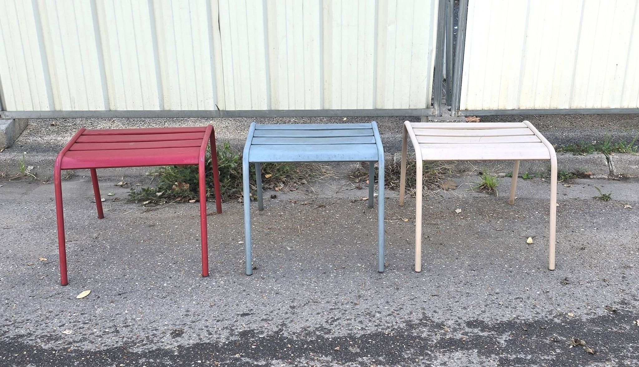 Set of 3 Fermob footrests