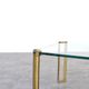 Hollywood Regency Brass and Glass Coffee Tables by Peter Ghyczy, Set of 2