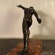 Borghese Gladiator, bronze after the antique on a marble base