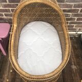 Vintage wicker cradle