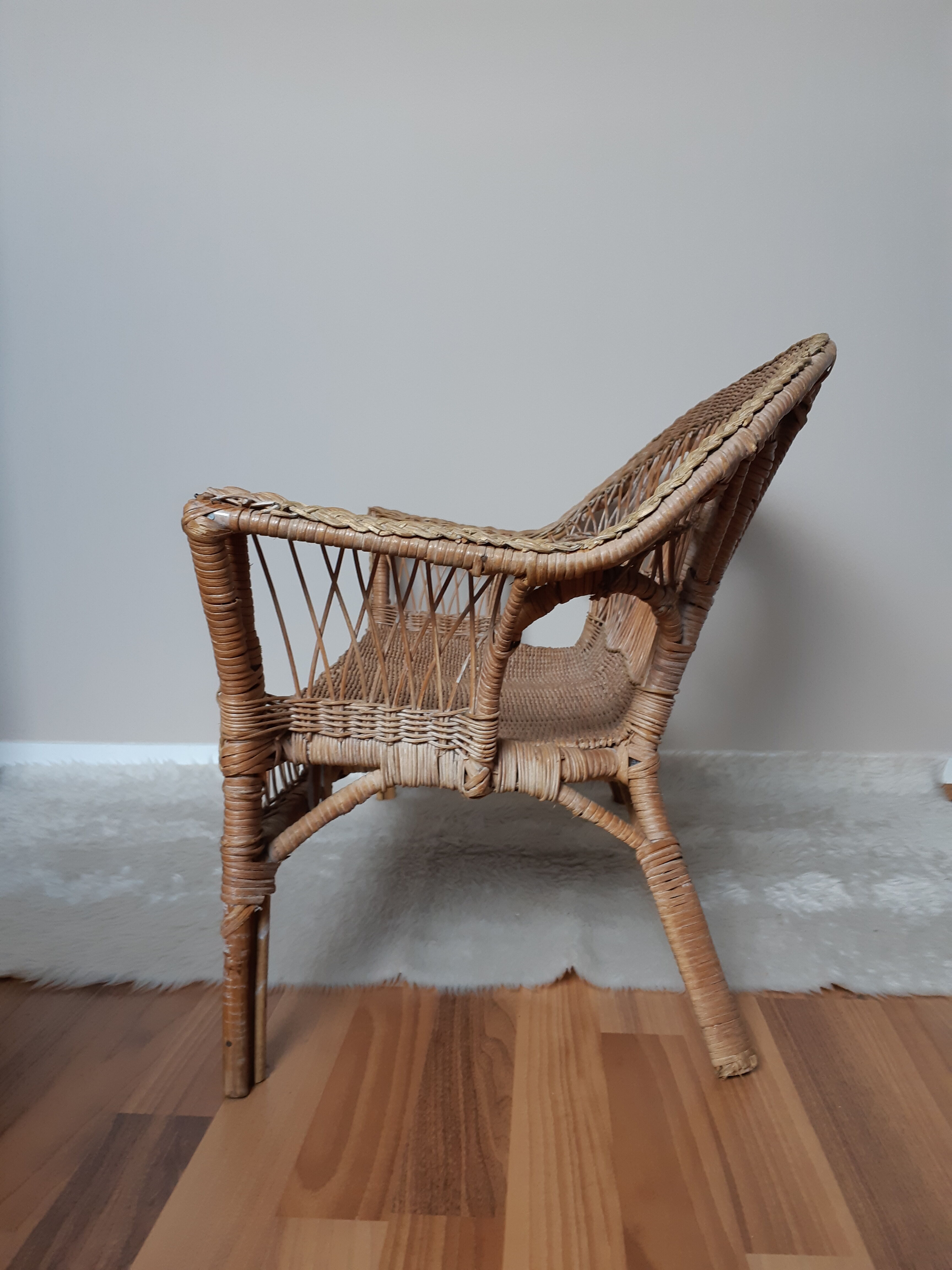 Childrens rattan sofa