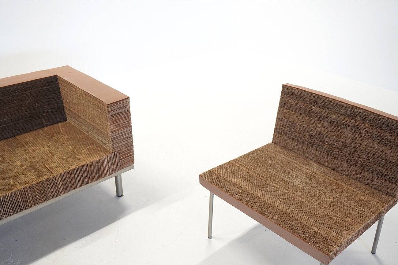 Ensemble de canapé et chaise Papel par les frères Campana pour Vitra, Suisse, 1993