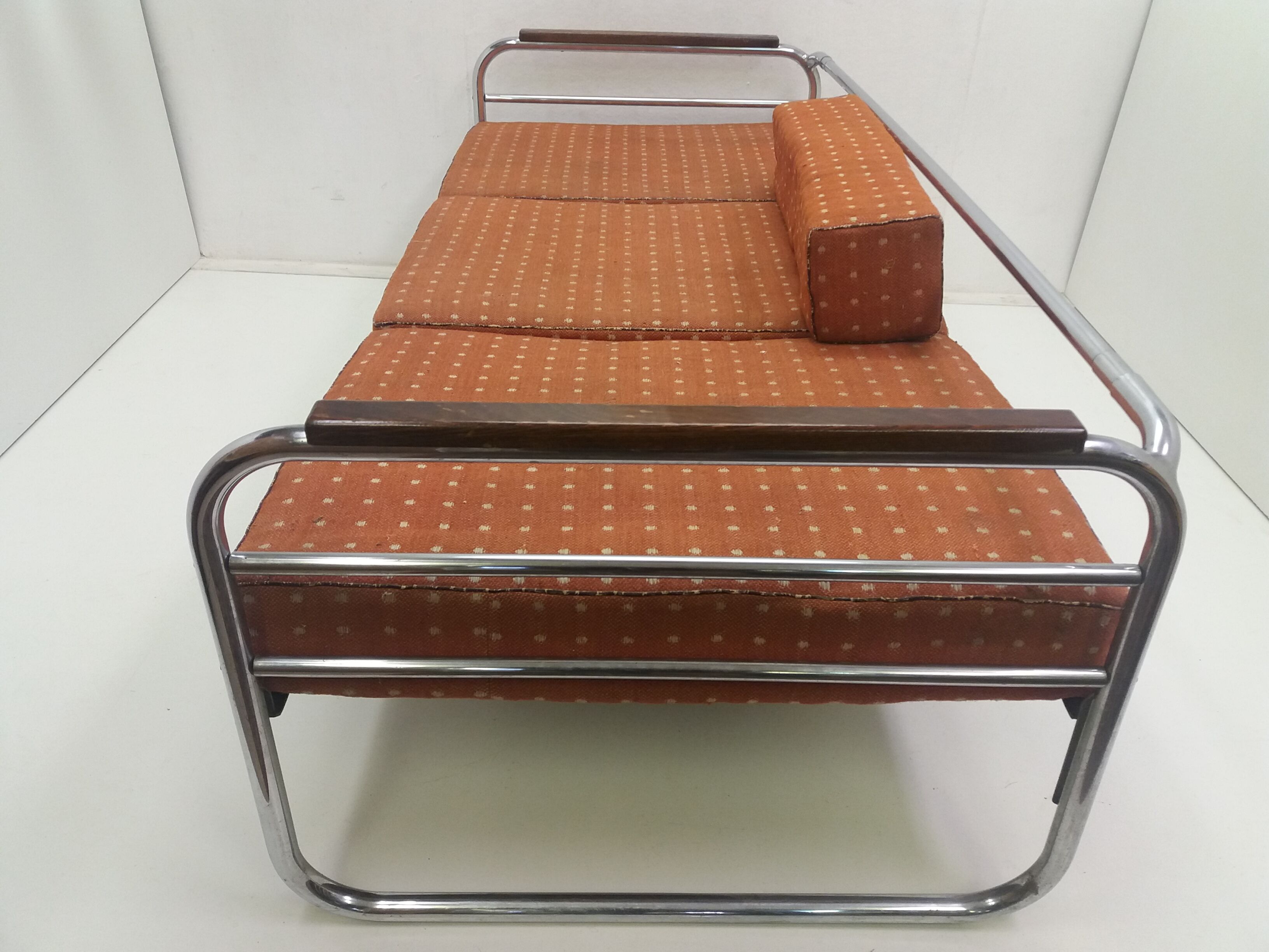 Canapé chrome Bauhaus Robert Slezák années 1940
