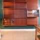 Vintage Scandinavian teak wall unit