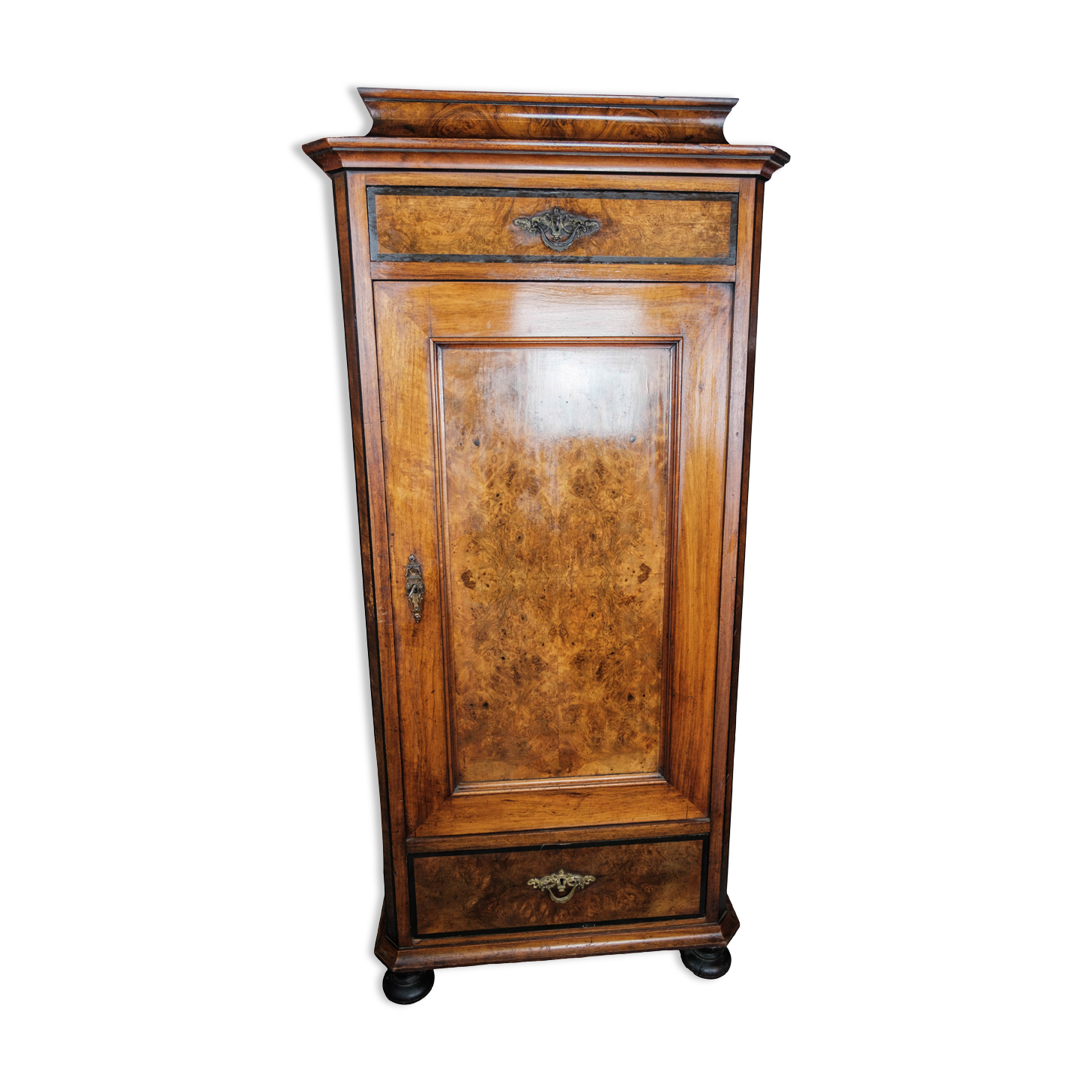 Cabinet of walnut, 1850s