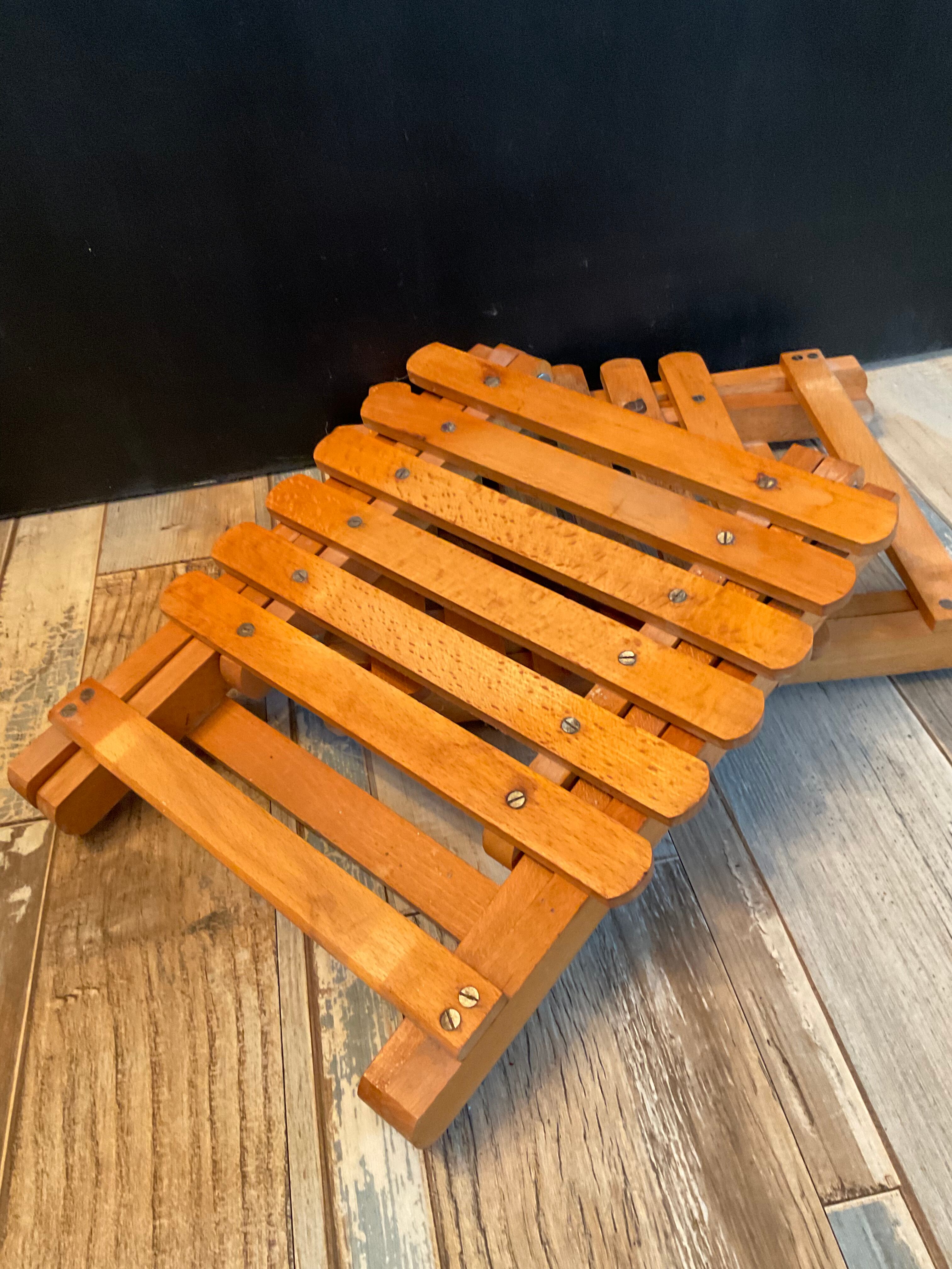 Duo of vintage folding wooden plant doors