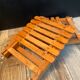 Duo of vintage folding wooden plant doors