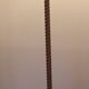 Vintage tripod floor lamp in golden brass twisted barrel