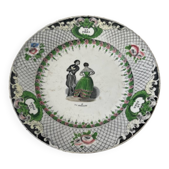 Polka Plate Creil and Montereau