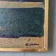 Mid-Century Modern Swedish Oil Painting "Coastal Musing" Framed Landscape