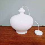 Large white opaline pendant light, H.A. Jakobsson, 1960