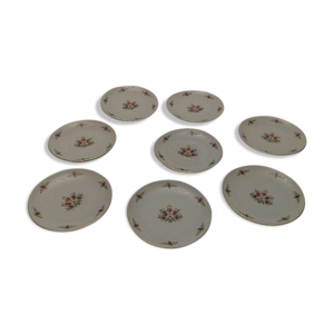 Lot de 8 assiettes anciennes en