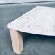 Mid-Century Modern Travertine Edge Side Table, Italy, 1970s
