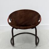 Vintage Suede Ball Chair by Lusch & Co., 1970s