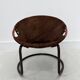 Fauteuil boule vintage en daim par Lusch & Co., 1970s