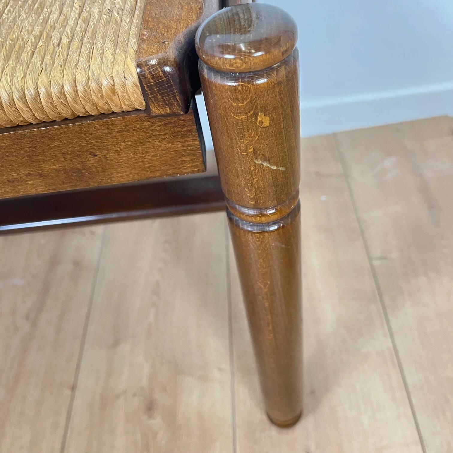 Provençal bench with backrest and integrated storage, 1960