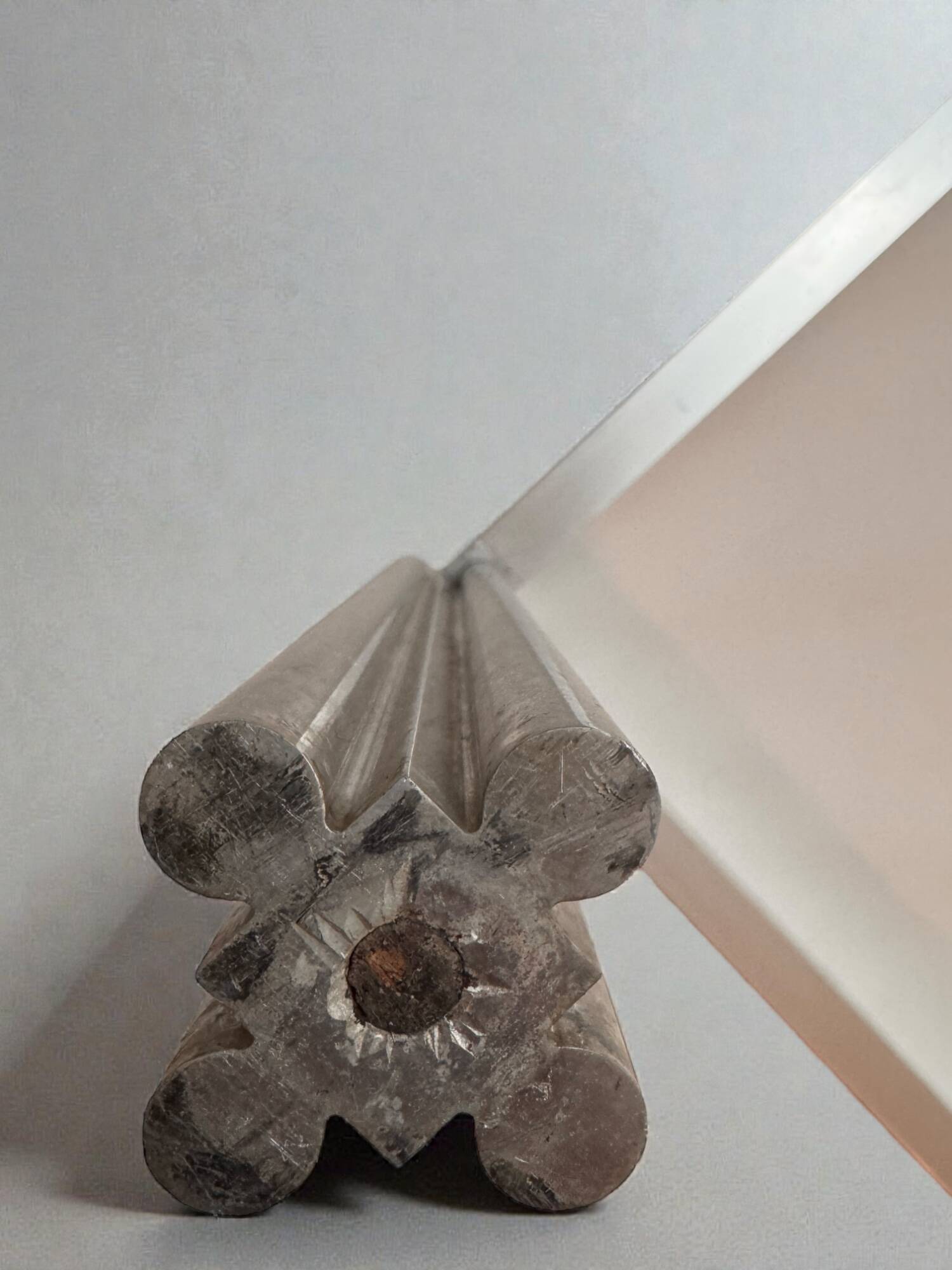 Aluminium coffee table with smoked glass by Georges Ciancimino, 1970.