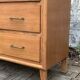 Vintage chest of drawers with compass feet, oak, original patina, 1950s