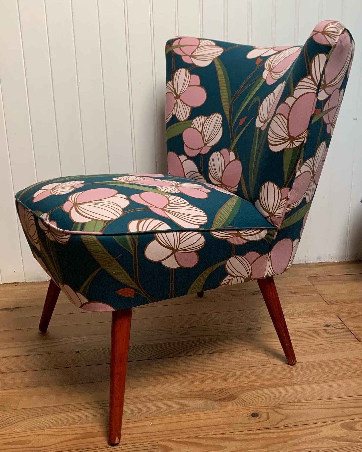 Period cocktail chair upholstered