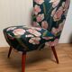 Period cocktail chair upholstered
