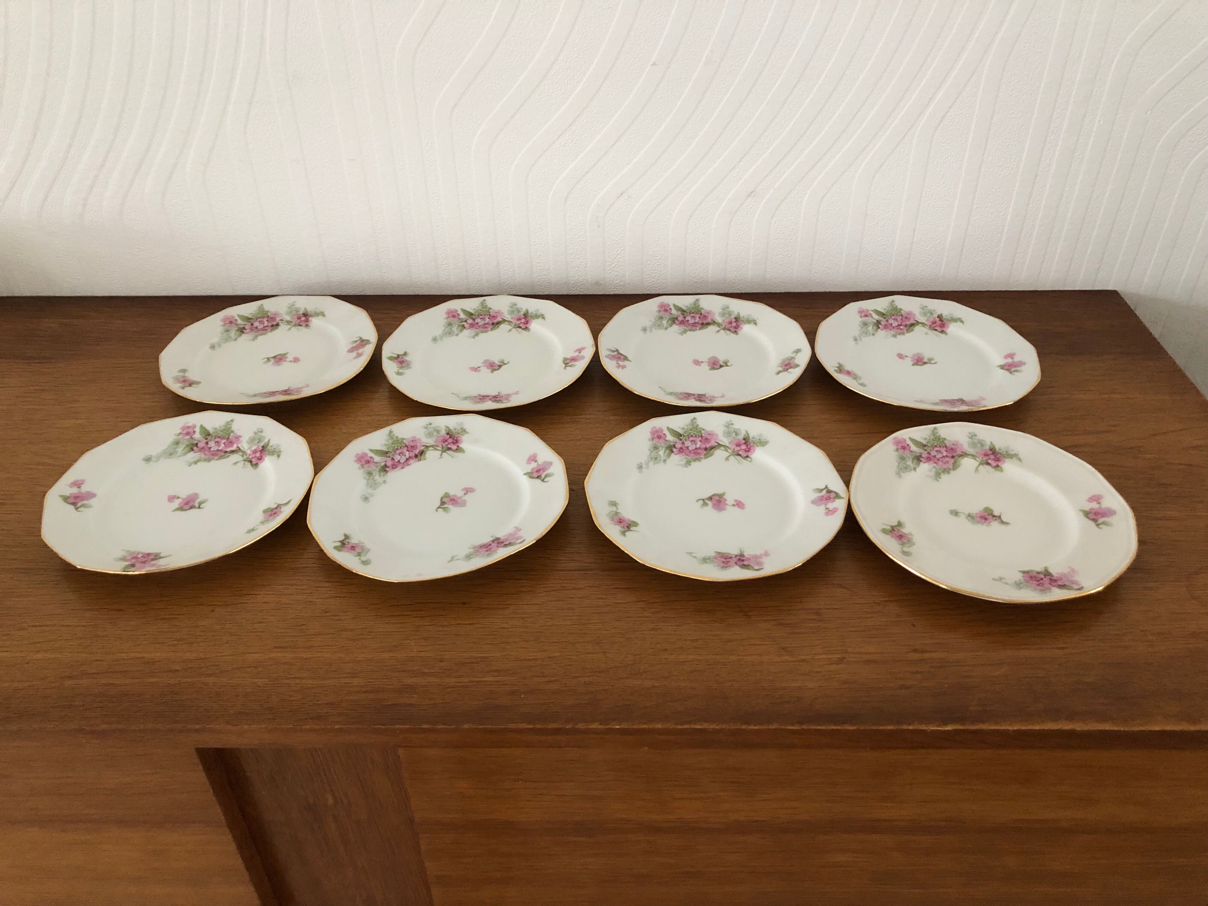 8 Limoges porcelain dessert plates