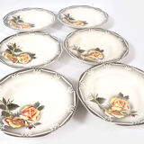 Set of 6 Digoin plates