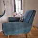 Fauteuil club bleu canard