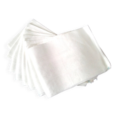 8 White damask linen napkins 55 x 59 cm