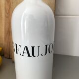 "Beaujolais" white ceramic bottle
