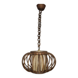 suspension en rotin 1970