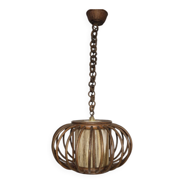 Rattan pendant light, 1970