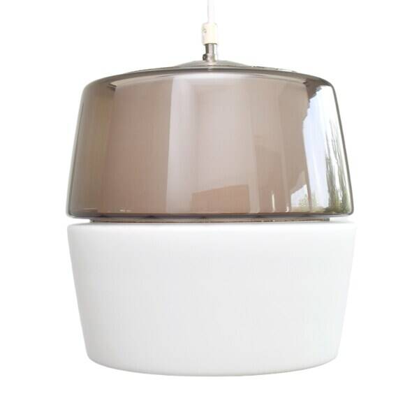 Suspension en verre fumé Peill & Putzler des années 1960, moderne du milieu du siècle, moderniste | lampe de plafond vintage MCM en bloc de couleur violet améthyste