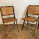 Paire de chaise pliante mid-century 