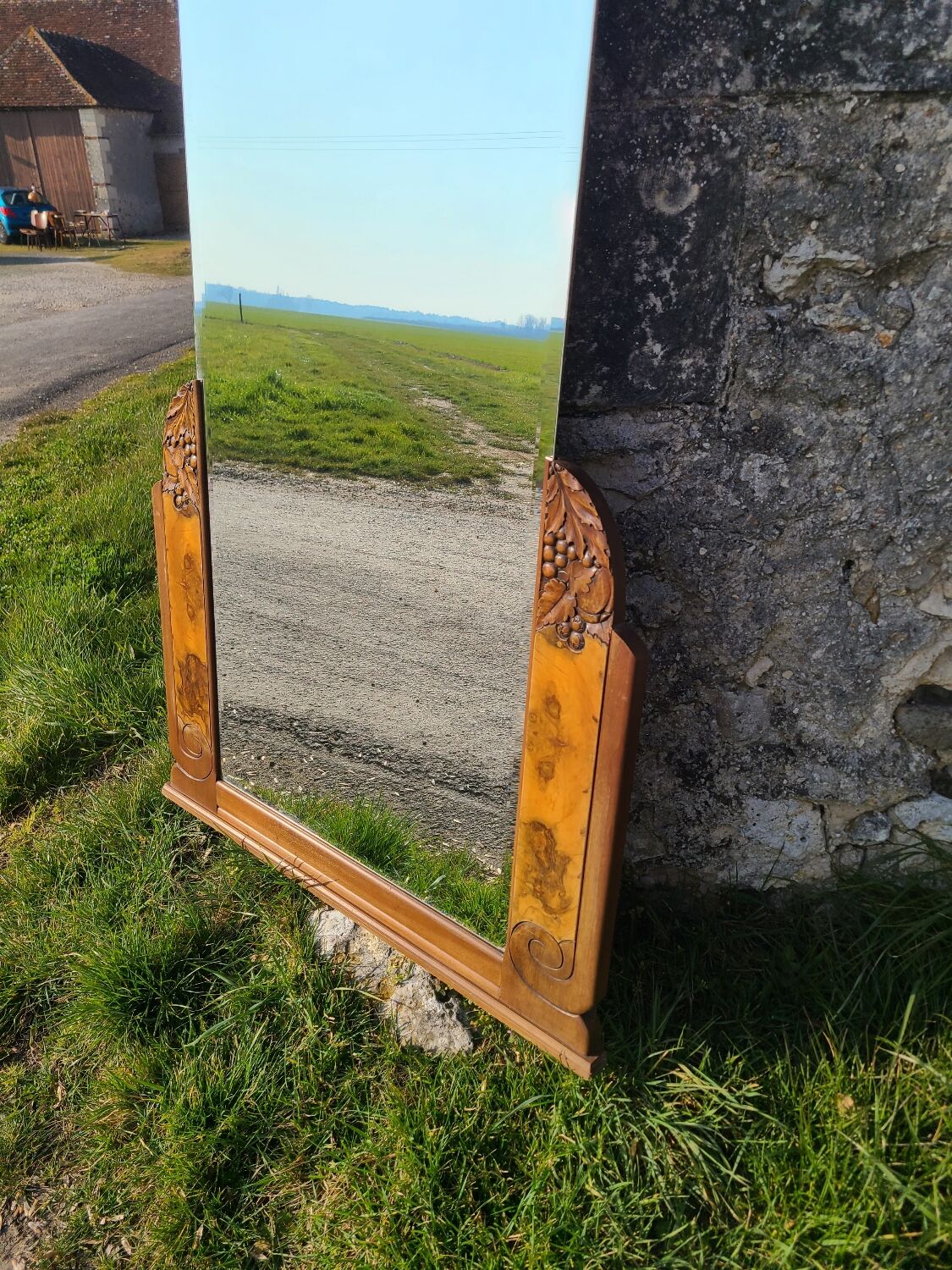 Vintage art deco trumeau mirror circa 1920