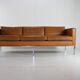 Dutch design three seater leather sofa by Artifort