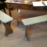 Pair of benches rustic early twentieth