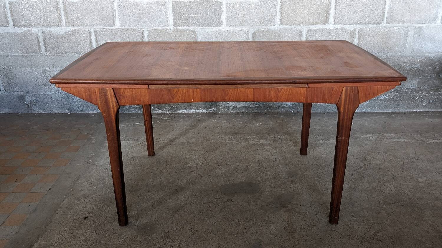 Table scandinave vintage avec rallonges
