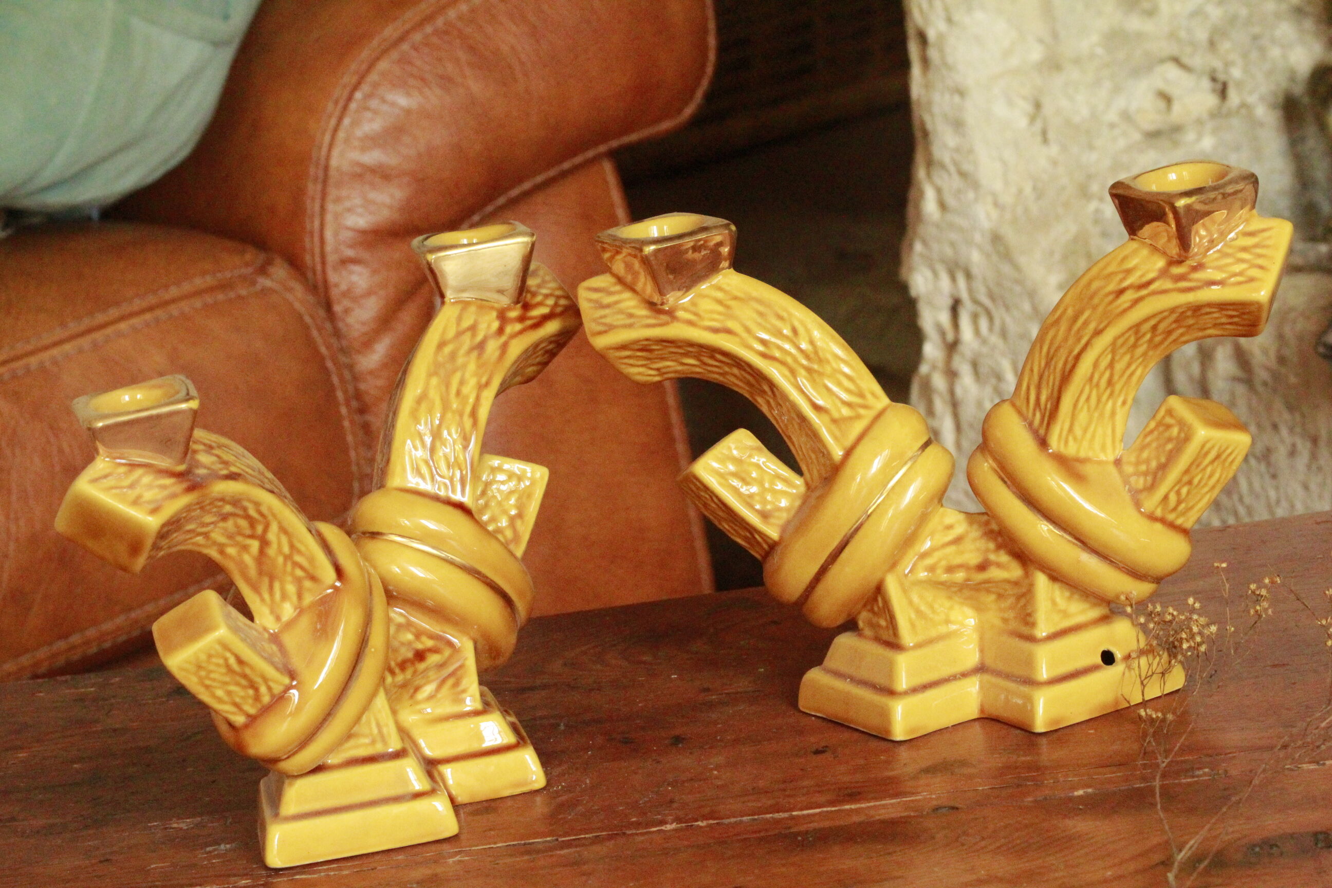 Pair of candle holders