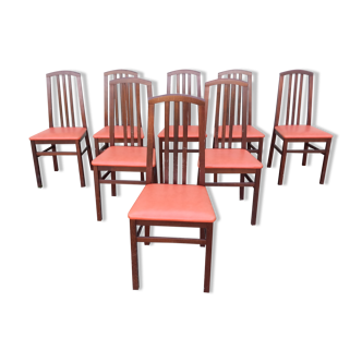 Suite 8 chaises vintage