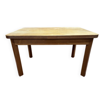 Table avec rallonges  années 50 en orme