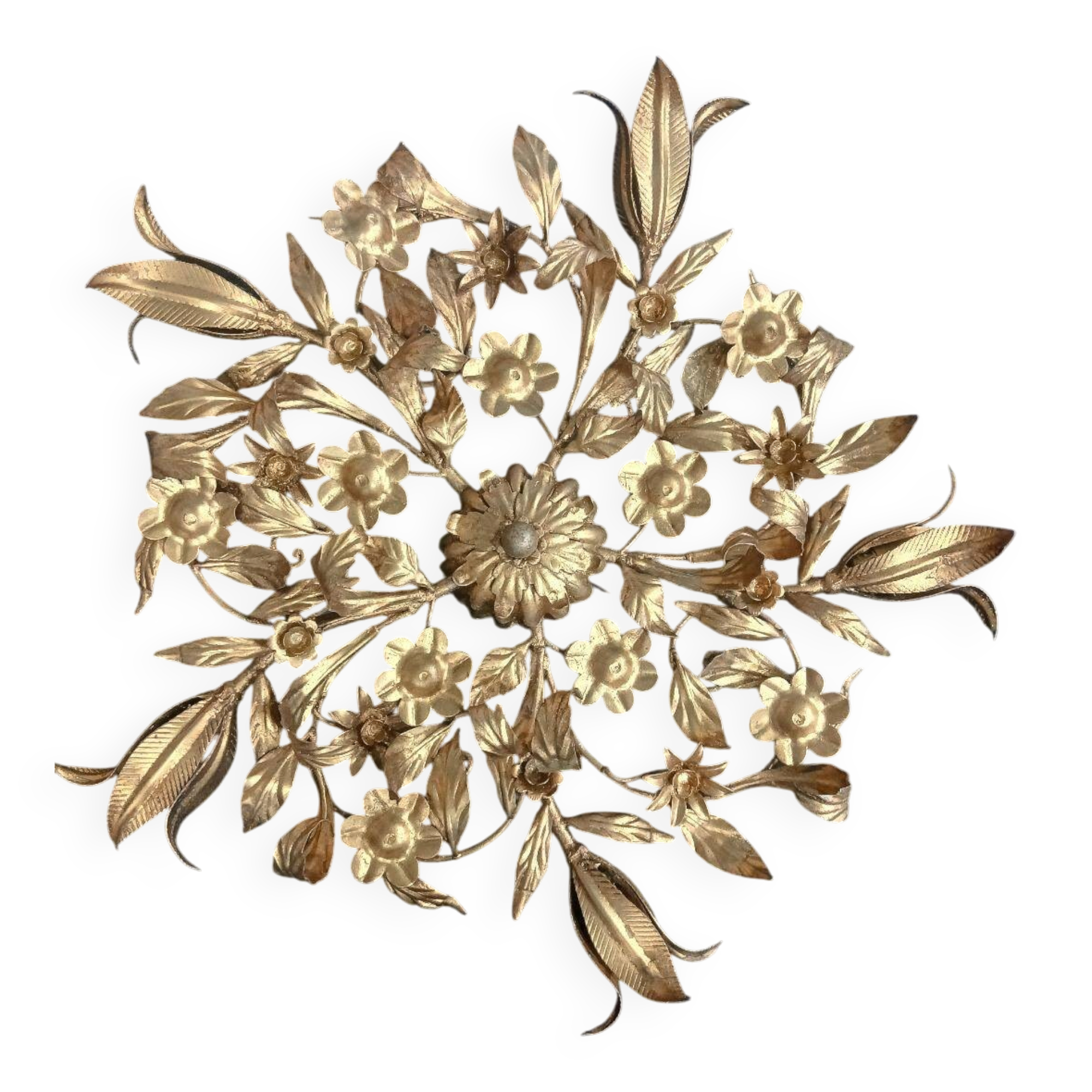 Ceiling light chandelier metal gold Italy style Hans Kogl