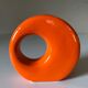 Vase céramique orange  vintage Annees 70